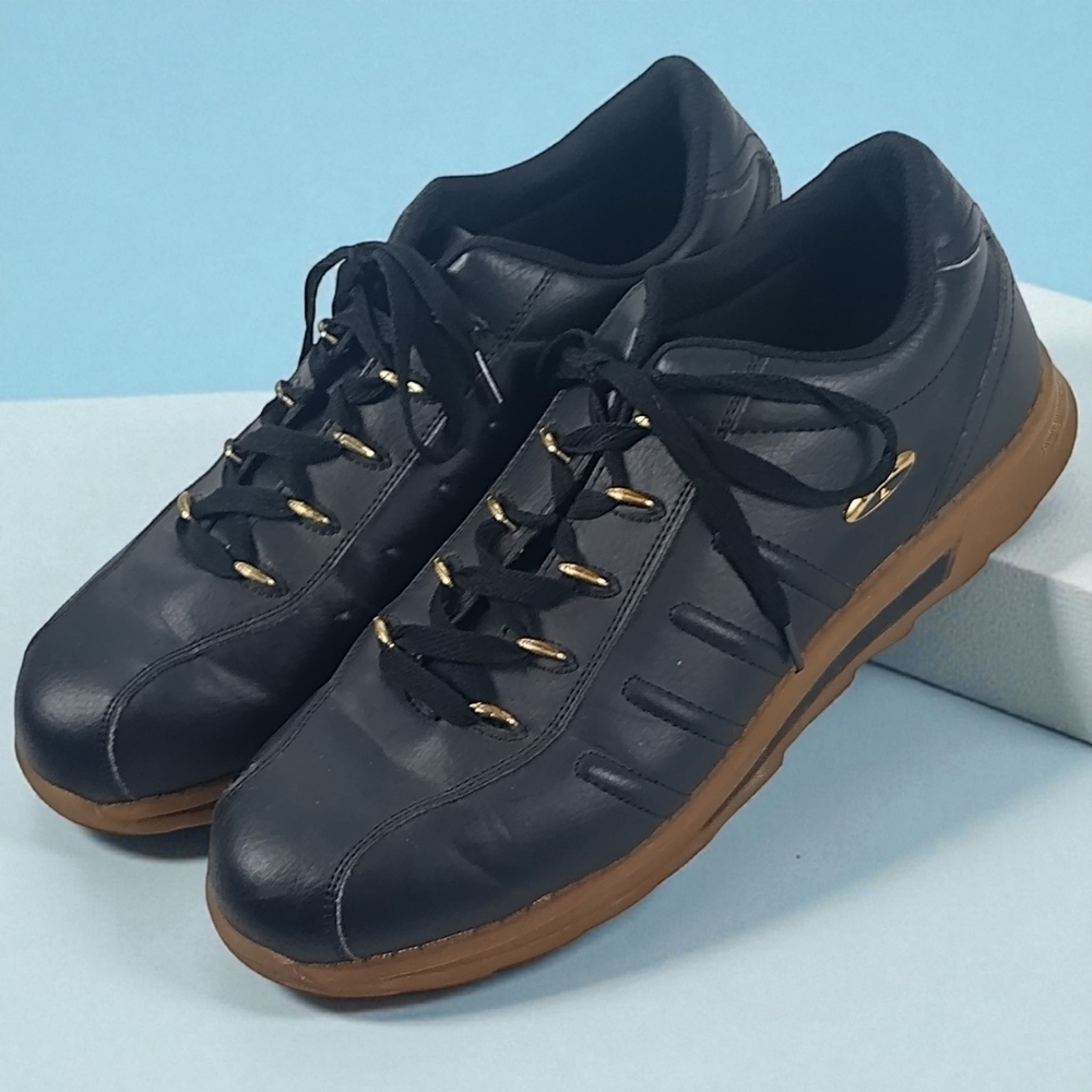 Lugs Mens Size 13 Black Leather Low Top Oxford  Sneakers City Wear Urban Fashion